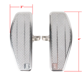 Thrashin Supply Mini Floorboards - Silver - Dyna, Sportster, Fxr, Softail...